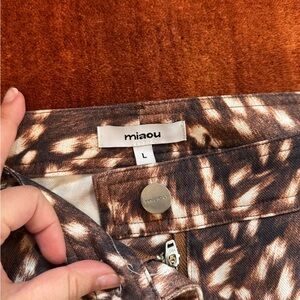 Miaou Brown and Cream Patterned Trousers